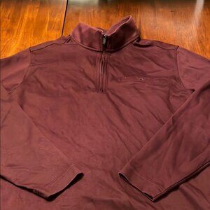 Hart Scaffner Marx Maroon Quarter-Zip Pullover Large